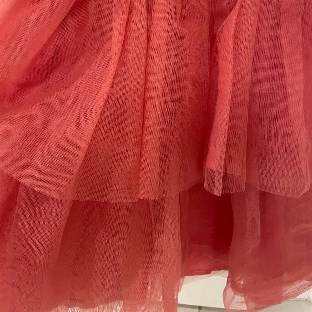 Mini Boden Mauve Pink and Gold Striped Tulle Dress, Size 5-6 - Picture 3 of 7